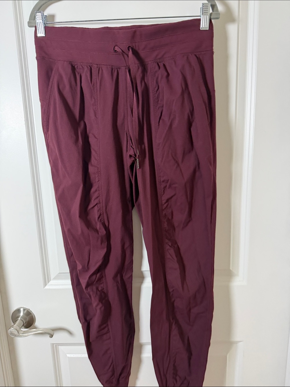 lululemon athletica Ribbed Waist Drawstring Joggers in Plum